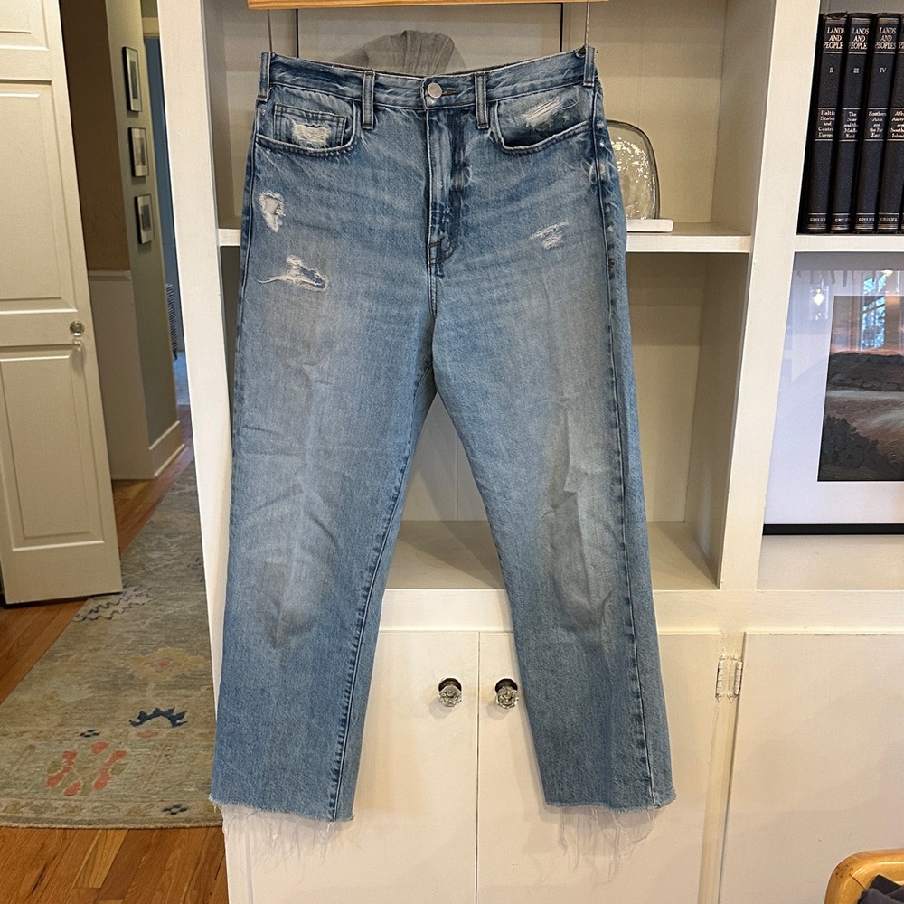 Frame Denim LeJane Distressed Cropped Jeans